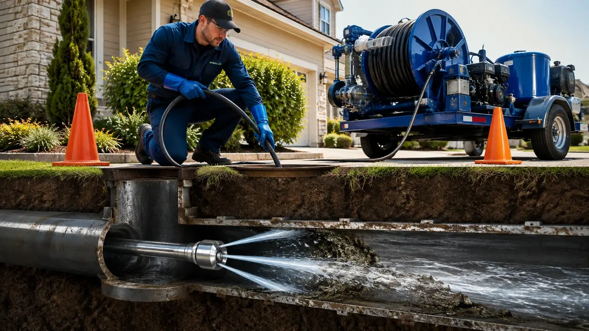 Main Sewer Line Hydro Jet Cleaning in Acton