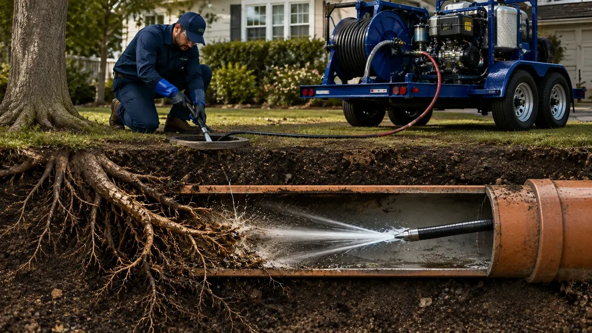Tree Root Removal with Hydro Jetting in Acton